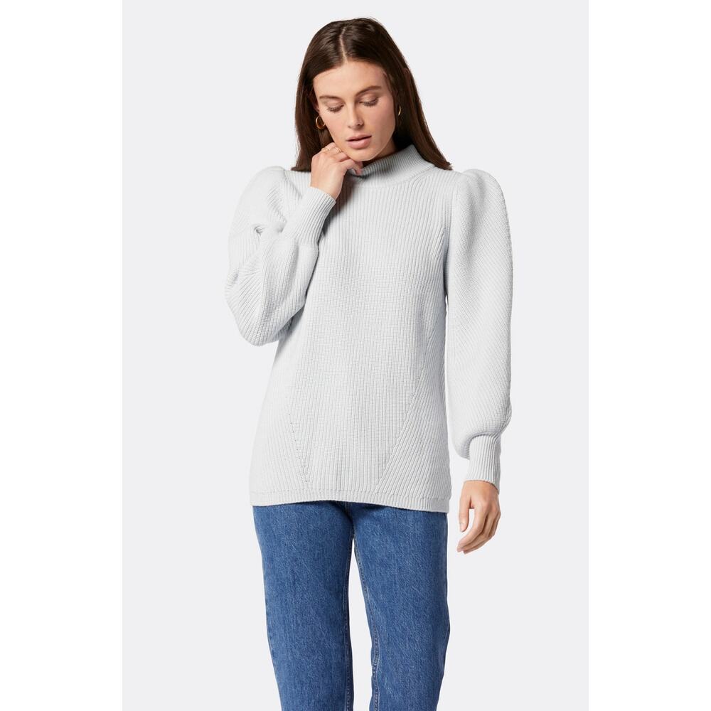 Joie Tandou Sweater Ballad Blue Mockneck Wool NWT S Bishop Sleeve Pastel Cozy - Picture 1 of 5